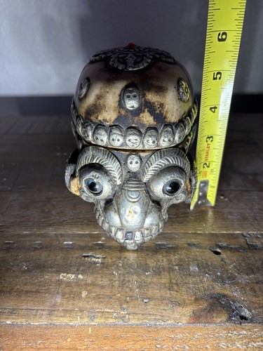 Resin tibetan tantric kapala - resin,