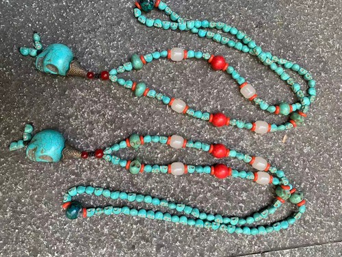 2pcs tibetan turquoise - tibetan,