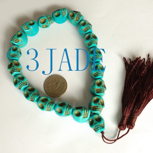 Tibetan turquoise skull - tibetan,