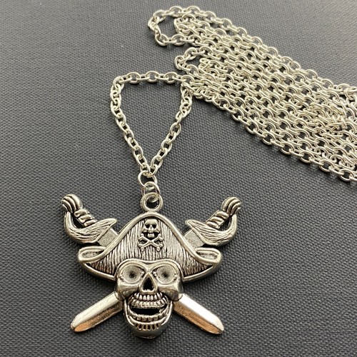 Tibetan silver skull cross - silver,