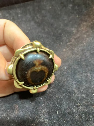 Large tibetan brass skull - large, *skull*