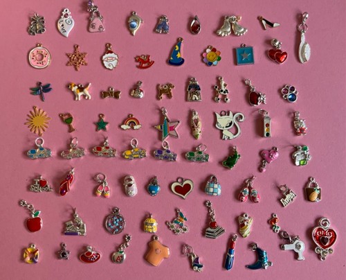 Tibetan silver enamel charms - tibetan,