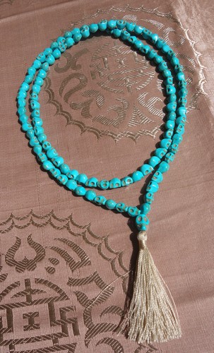 Tibetan skull mala bead - tibetan,