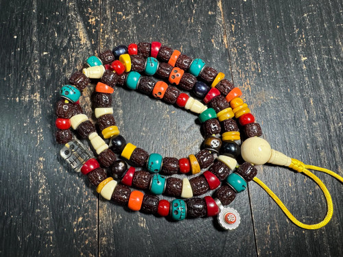 Tibetan style rudraksha mala - tibetan,