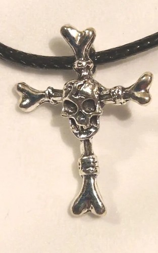 Skull and bone tibetan - , silver