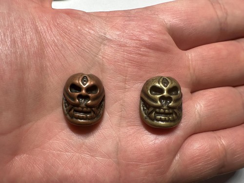 Tibetan skull bead pendant - tibetan,