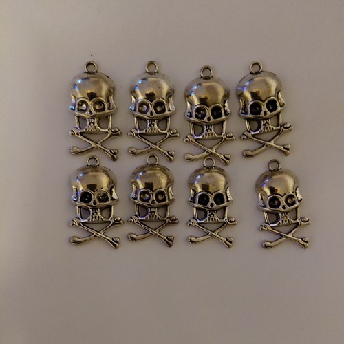 Tibetan silver skull and - x,