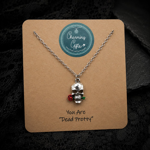 Skull necklace - skull,