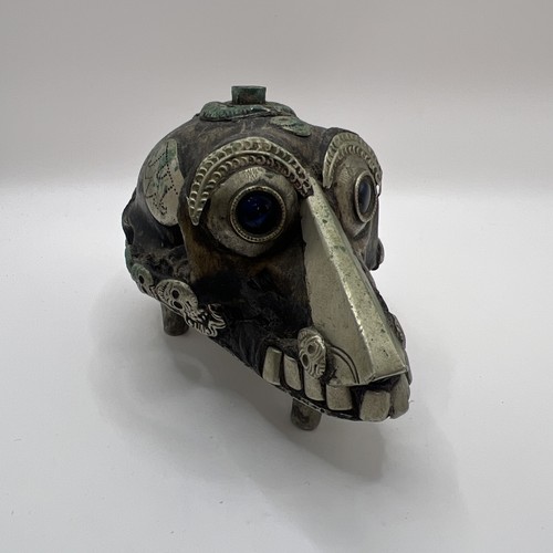 Antique tibetan kapala - tibetan, kapala,
