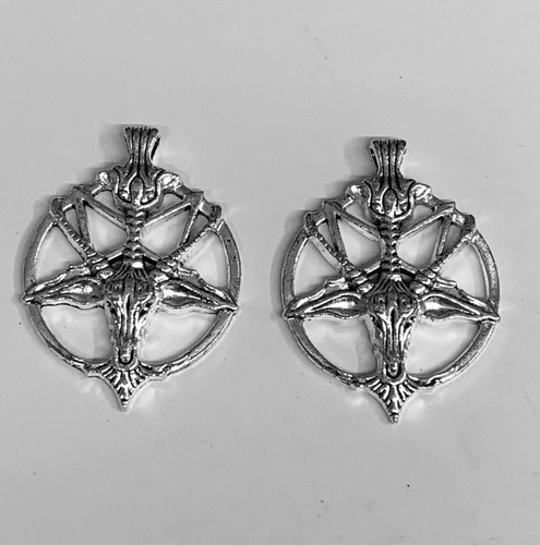 Tibetan silver devil charms - tibetan,