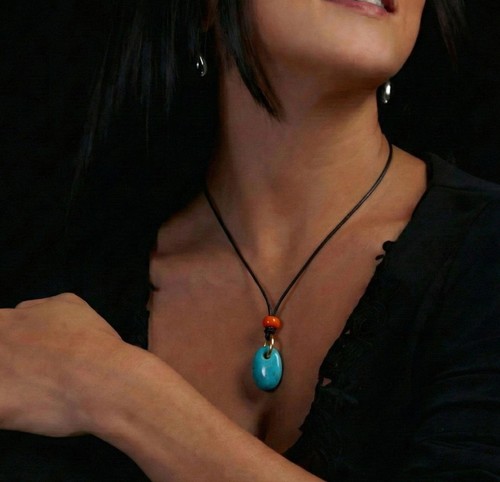 Tibetan turquoise necklace - tibetan, –